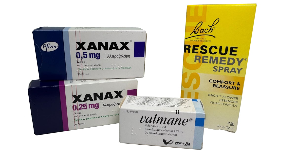 Xanax 0.25, Xanax 0.5 mg, Valmane, Rescue Remedy